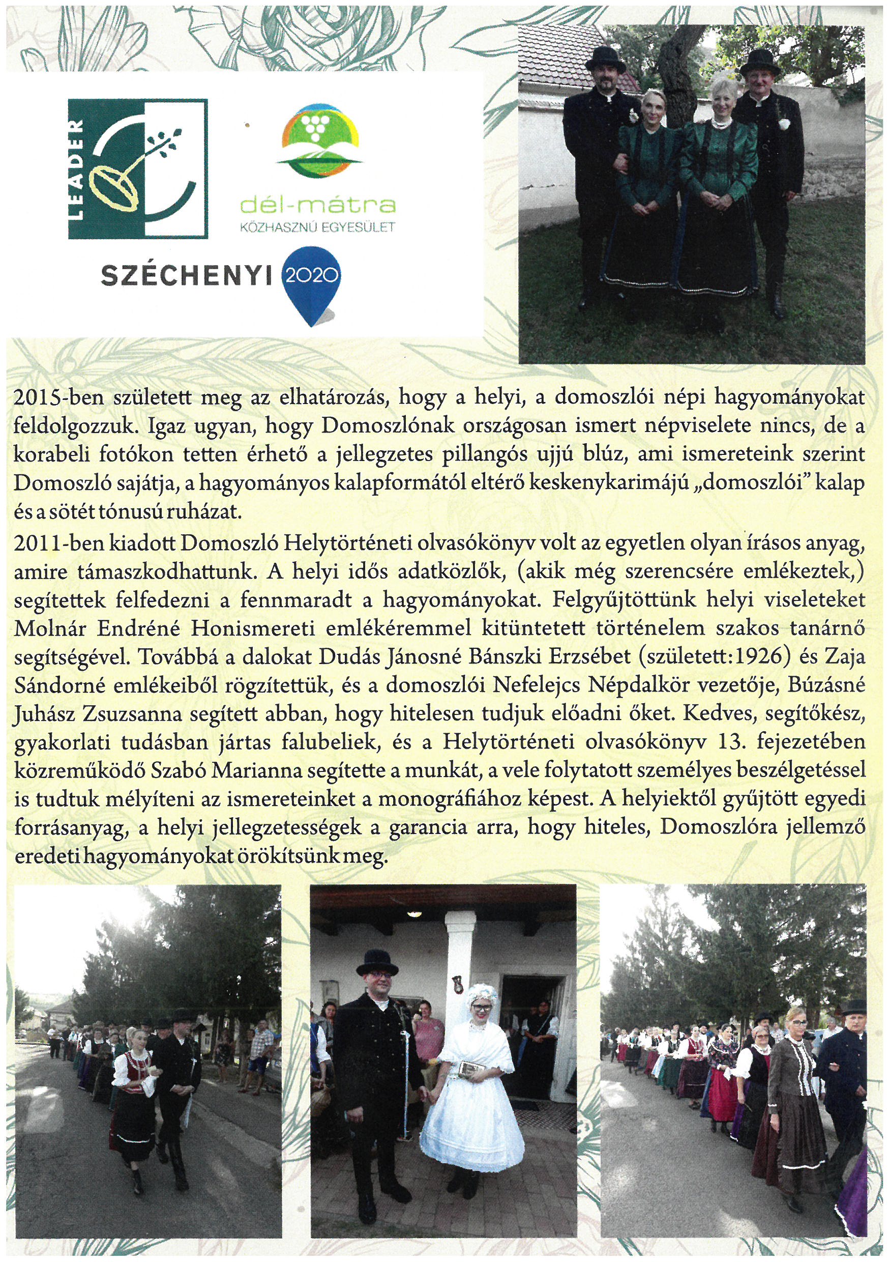 domoszloi viselet ismertető